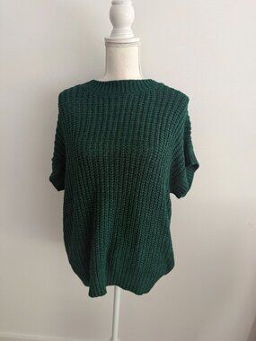 ZENANA Deep Green Knit Sweater Size S/M Womens